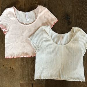 Bundle of Ribbed Crop Tops